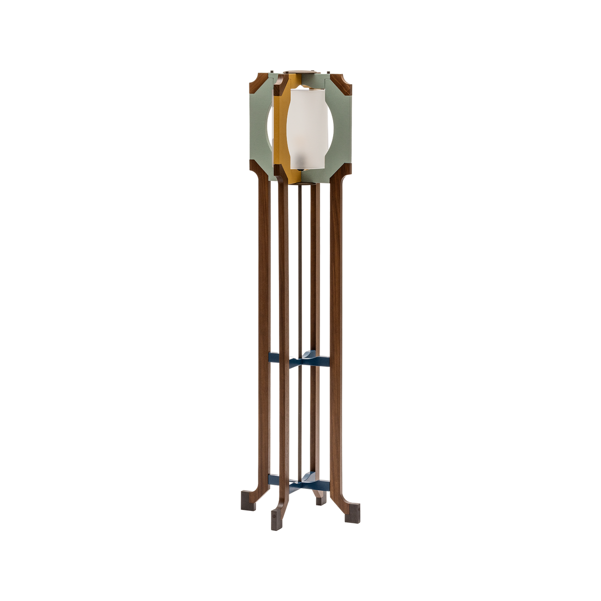 x Martino Gamper Margo Wood & Leather Floor Lamp