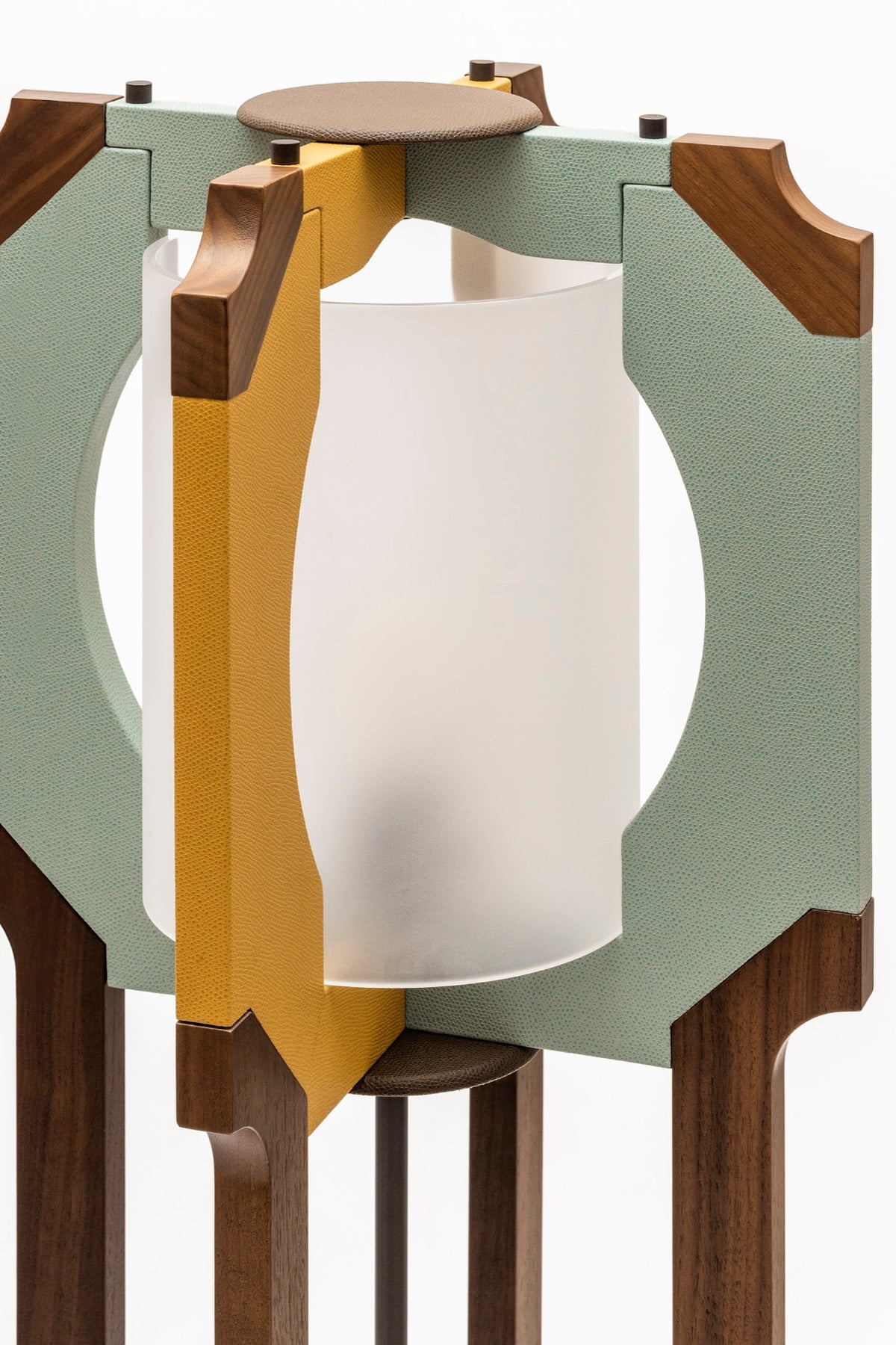 x Martino Gamper Margo Wood & Leather Floor Lamp