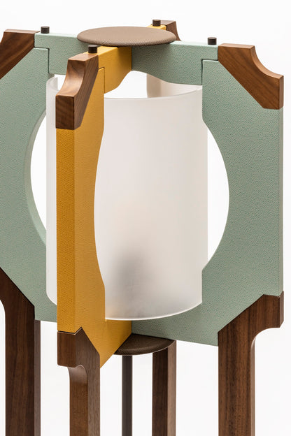 x Martino Gamper Margo Wood & Leather Floor Lamp