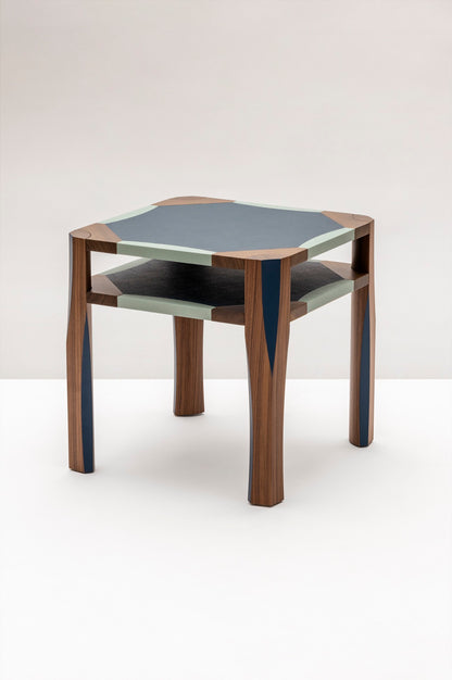 x Martino Gamper Margo Wood & Leather Side Table
