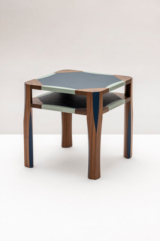 x Martino Gamper Margo Wood & Leather Side Table
