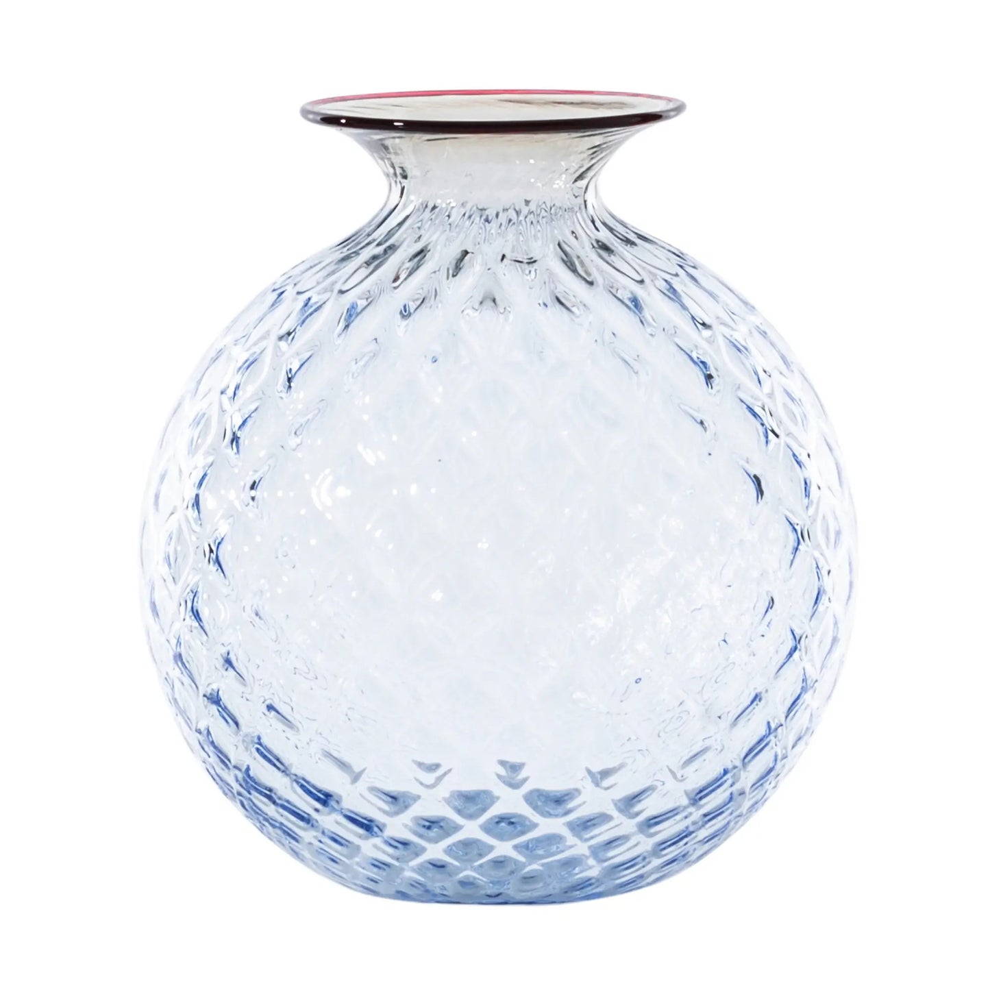 Monofiori Balloton Vase by Venini | ICEBERG Collection | Milk-White Color | Small blown glass vials with intricate caps resembling ancient treasures | Sandblasted details | Home Decor Vases | 2Jour Concierge