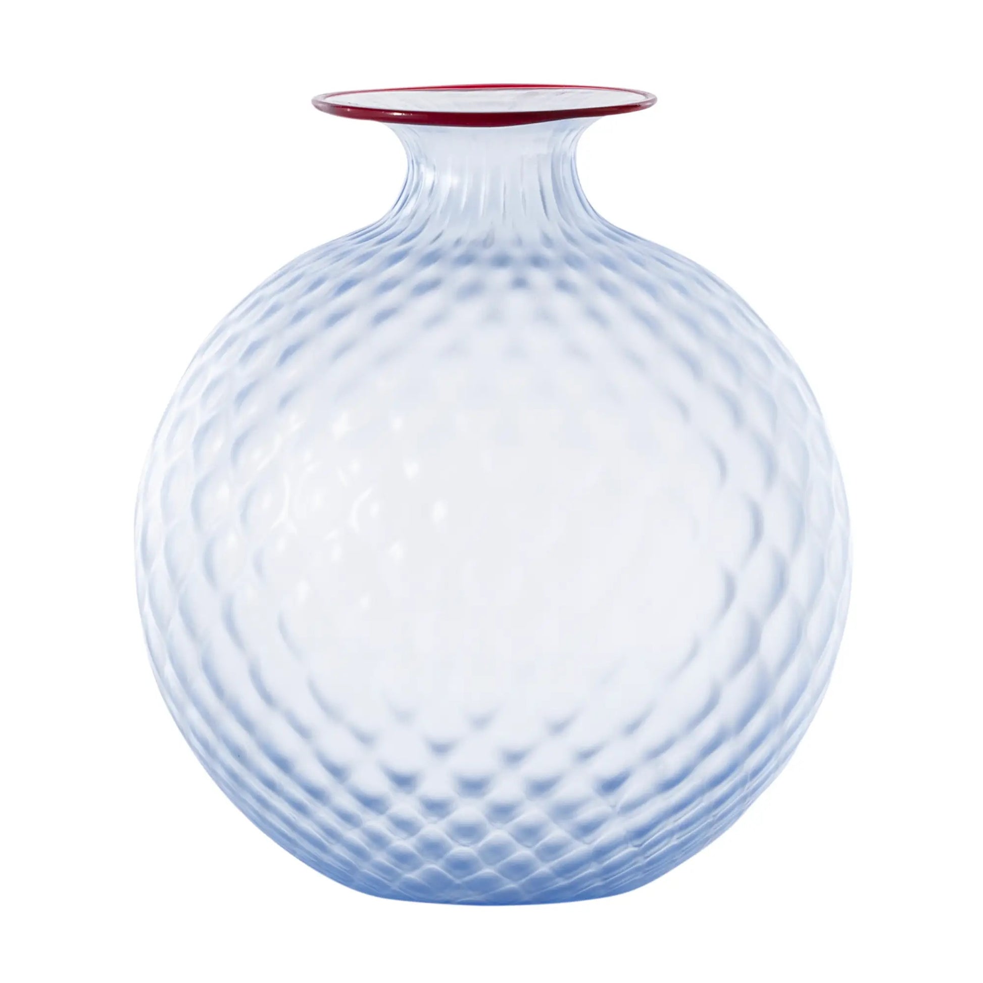 Monofiori Balloton Vase by Venini | ICEBERG Collection | Milk-White Color | Small blown glass vials with intricate caps resembling ancient treasures | Sandblasted details | Home Decor Vases | 2Jour Concierge