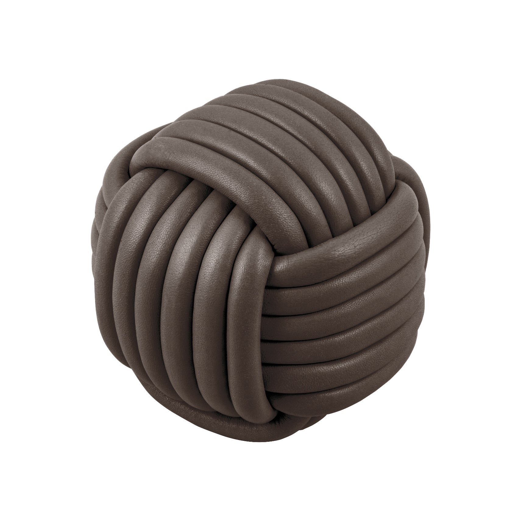 Giobagnara Nodo Nappa Leather Doorstop | Elegant Nappa Leather Design | Available in a Selection of Nappa Leather Finishes | Very Stable Construction | "Nodo" Means "Knot" in Italian | Explore a Range of Luxury Home Accessories at 2Jour Concierge, #1 luxury high-end gift & lifestyle shop