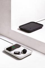 Polo Leather-Covered Wooden Wireless Mobile Charger (Qi Standard)
