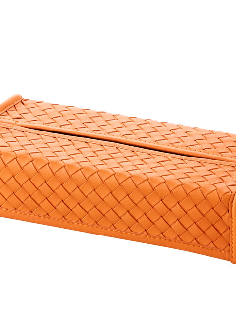 Riviere Elba Handwoven Leather Tissue Holder Rectangular | Handwoven Leather | Elegant Rectangular Design | Perfect for Yacht Interiors | Available at 2Jour Concierge, #1 luxury high-end gift & lifestyle shop