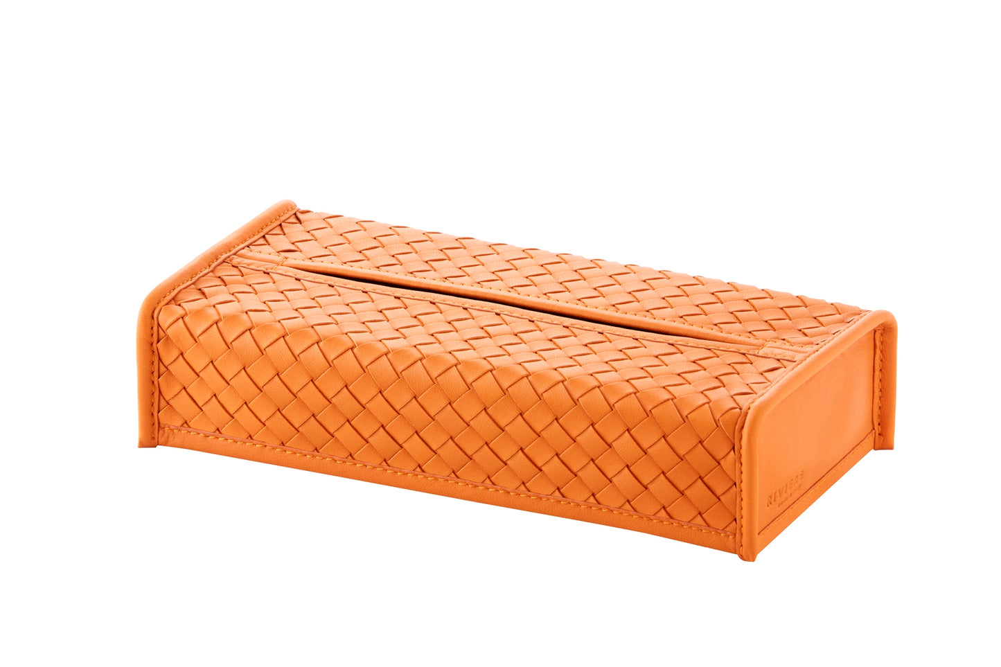 Riviere Elba Handwoven Leather Tissue Holder Rectangular | Handwoven Leather | Elegant Rectangular Design | Perfect for Yacht Interiors | Available at 2Jour Concierge, #1 luxury high-end gift & lifestyle shop