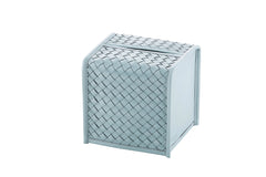 Elba Handwoven Leather Tissue Holder Square