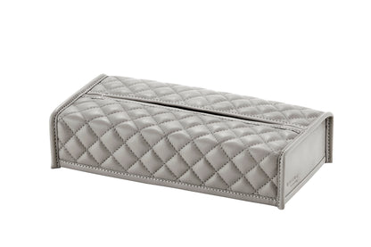 Riviere Elba Quilted Diamonds Leather Tissue Holder | Padded Leather Tissue Box Cover | Elegant Quilted Diamonds Design | Explore a Range of Luxury Home Accessories and Yacht Decor at 2Jour Concierge, #1 luxury high-end gift & lifestyle shop