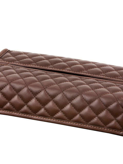 Riviere Elba Quilted Diamonds Leather Tissue Holder | Padded Leather Tissue Box Cover | Elegant Quilted Diamonds Design | Explore a Range of Luxury Home Accessories and Yacht Decor at 2Jour Concierge, #1 luxury high-end gift & lifestyle shop