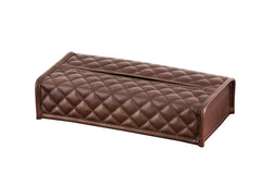 Elba Quilted Diamonds Leather Tissue Holder Rectangular