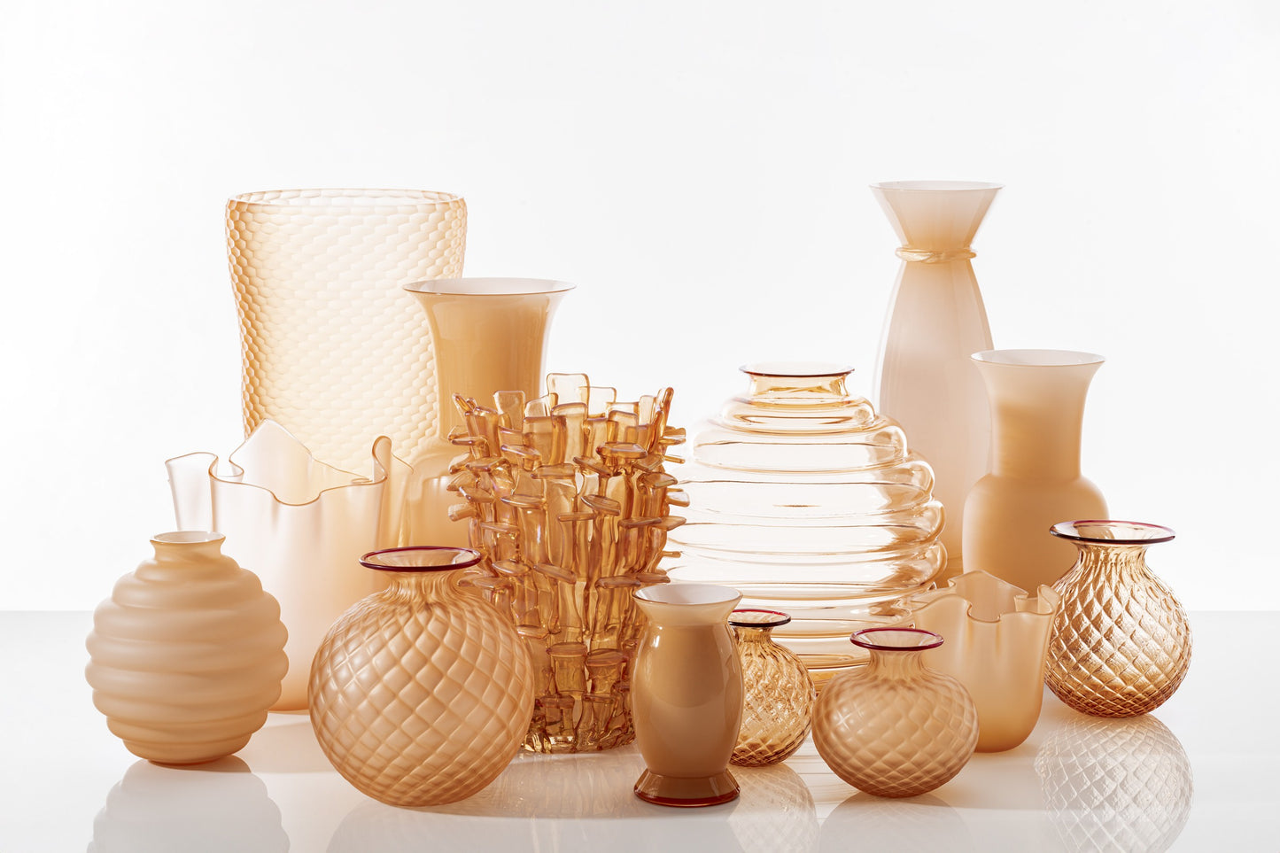 Ritagli Murano Glass Vase Pesca