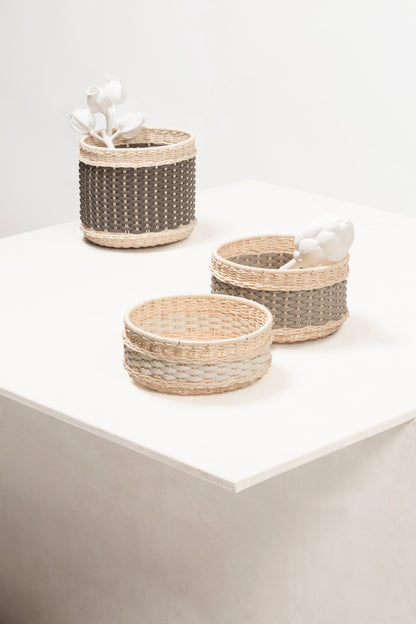 Pigment France Nîmes Leather & Rattan Bowl | Handwoven rattan and leather bowl available in three sizes, combining natural textures and subtle elegance | Décor / Bowls | 2Jour Concierge, your luxury lifestyle shop | luxury interiors, hospitality décor, refined lifestyle, elegant living, designer home accessories, boutique hotels, yacht décor, office décor