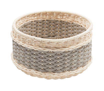 Pigment France Nîmes Leather & Rattan Bowl | Handwoven rattan and leather bowl available in three sizes, combining natural textures and subtle elegance | Décor / Bowls | 2Jour Concierge, your luxury lifestyle shop | luxury interiors, hospitality décor, refined lifestyle, elegant living, designer home accessories, boutique hotels, yacht décor, office décor