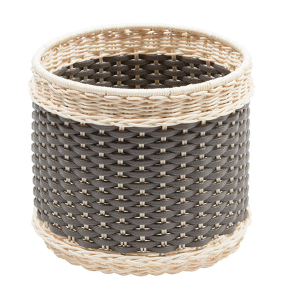 Pigment France Nîmes Leather & Rattan Bowl | Handwoven rattan and leather bowl available in three sizes, combining natural textures and subtle elegance | Décor / Bowls | 2Jour Concierge, your luxury lifestyle shop | luxury interiors, hospitality décor, refined lifestyle, elegant living, designer home accessories, boutique hotels, yacht décor, office décor