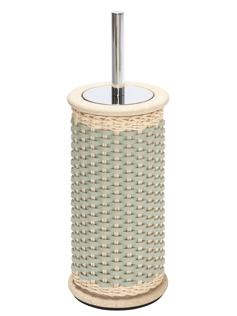 Pigment France Courbet Leather & Rattan Travertine Marble Toilet Brush | Luxurious Bath Accessories | Crafted with High-Quality Materials | Explore a Range of Luxury Home Goods at 2Jour Concierge, #1 luxury high-end gift & lifestyle shop