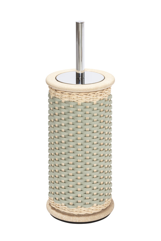 Pigment France Courbet Leather & Rattan Travertine Marble Toilet Brush | Luxurious Bath Accessories | Crafted with High-Quality Materials | Explore a Range of Luxury Home Goods at 2Jour Concierge, #1 luxury high-end gift & lifestyle shop
