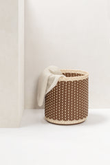 Monet Aufbewahrungskorb aus Rattan und Leder