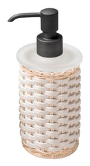 Calais Leather & Rattan Soap Dispenser
