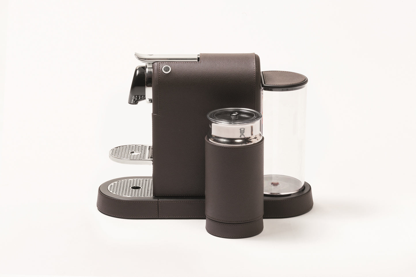 Pigment France Citiz Easy Version Coffee Machine With Milk Frother | Simplified version for hospitality, leather-bound Nespresso machine using classic Nespresso capsules and featuring an integrated milk frother. Voltage available: 110V or 220V | Kitchen Appliances | 2Jour Concierge, your luxury lifestyle shop