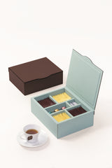 Saint-Germain Leather-Covered Tea & Coffee Organizer Box