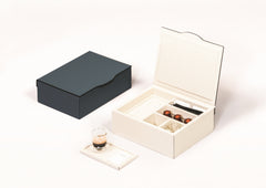 Saint-Germain Leather-Covered Wood Coffee Organizer For Nespresso Classic Capsules S (Sieger Diamonds Cup)