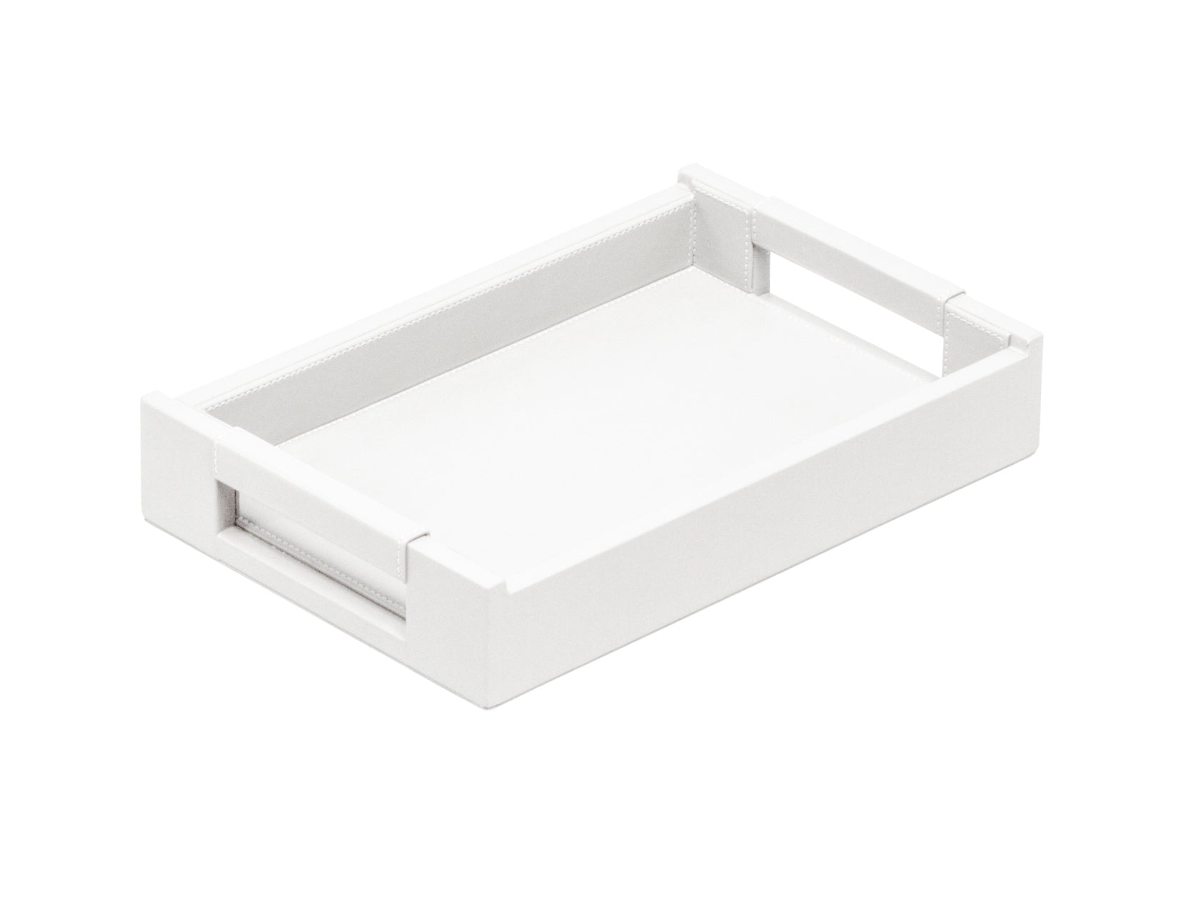 Beaubourg Tray Rectangular by Pigment France | Leather-covered wood structure | Home Decor and Serveware | 2Jour Concierge, your luxury lifestyle shop