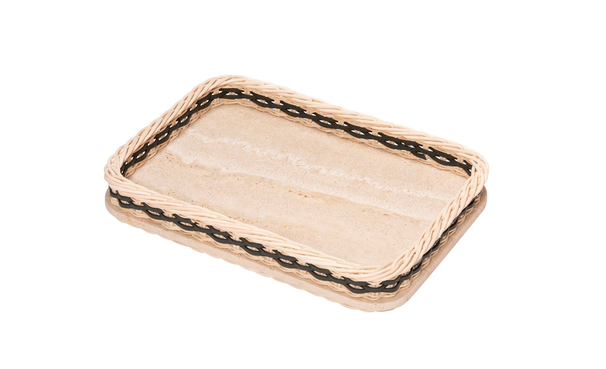 Pigment France Orsay Rectangular Travertine Tray | Luxury Home Accessories, Elegant Serving Trays & Gift Items | 2Jour Concierge, #1 luxury high-end gift & lifestyle shop