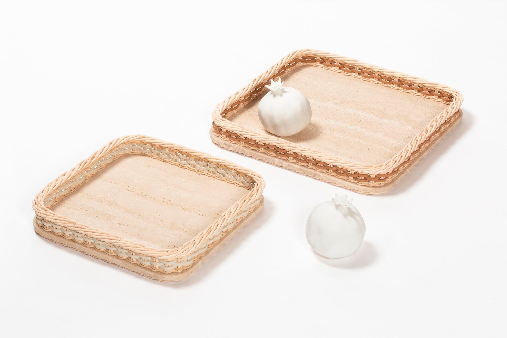 Pigment France Orsay Square Travertine Tray | Luxury Home Accessories, Elegant Serving Trays & Gift Items | 2Jour Concierge, #1 luxury high-end gift & lifestyle shop