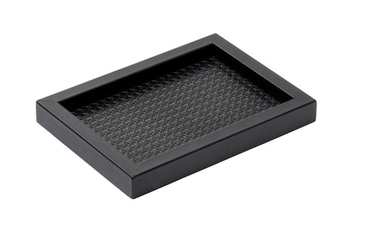 Chaumont Valet Tray by Pigment France | Leather covered wood valet tray with a surface that features a Vienna quilt pattern. | Home Decor and Organization | 2Jour Concierge, your luxury lifestyle shop