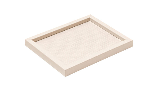 Chaumont Valet Tray by Pigment France | Leather covered wood valet tray with a surface that features a Vienna quilt pattern. | Home Decor and Organization | 2Jour Concierge, your luxury lifestyle shop