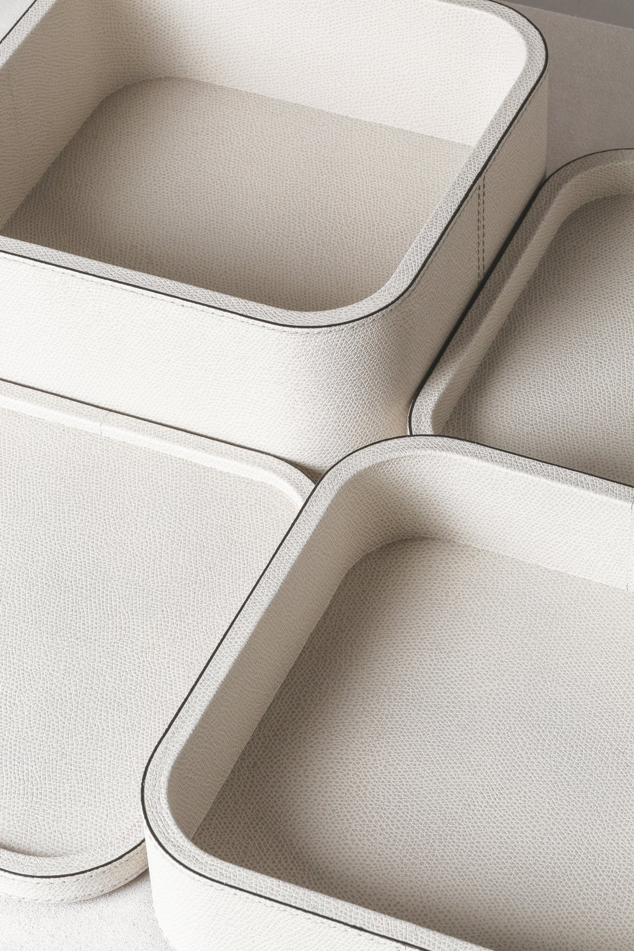 Polo Leather Stackable Valet Tray, Square