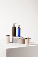 Positano Leather-Covered Brass Soap Dispenser