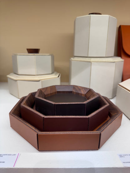 Coste Saddle Leather and Solid Walnut Valet Tray