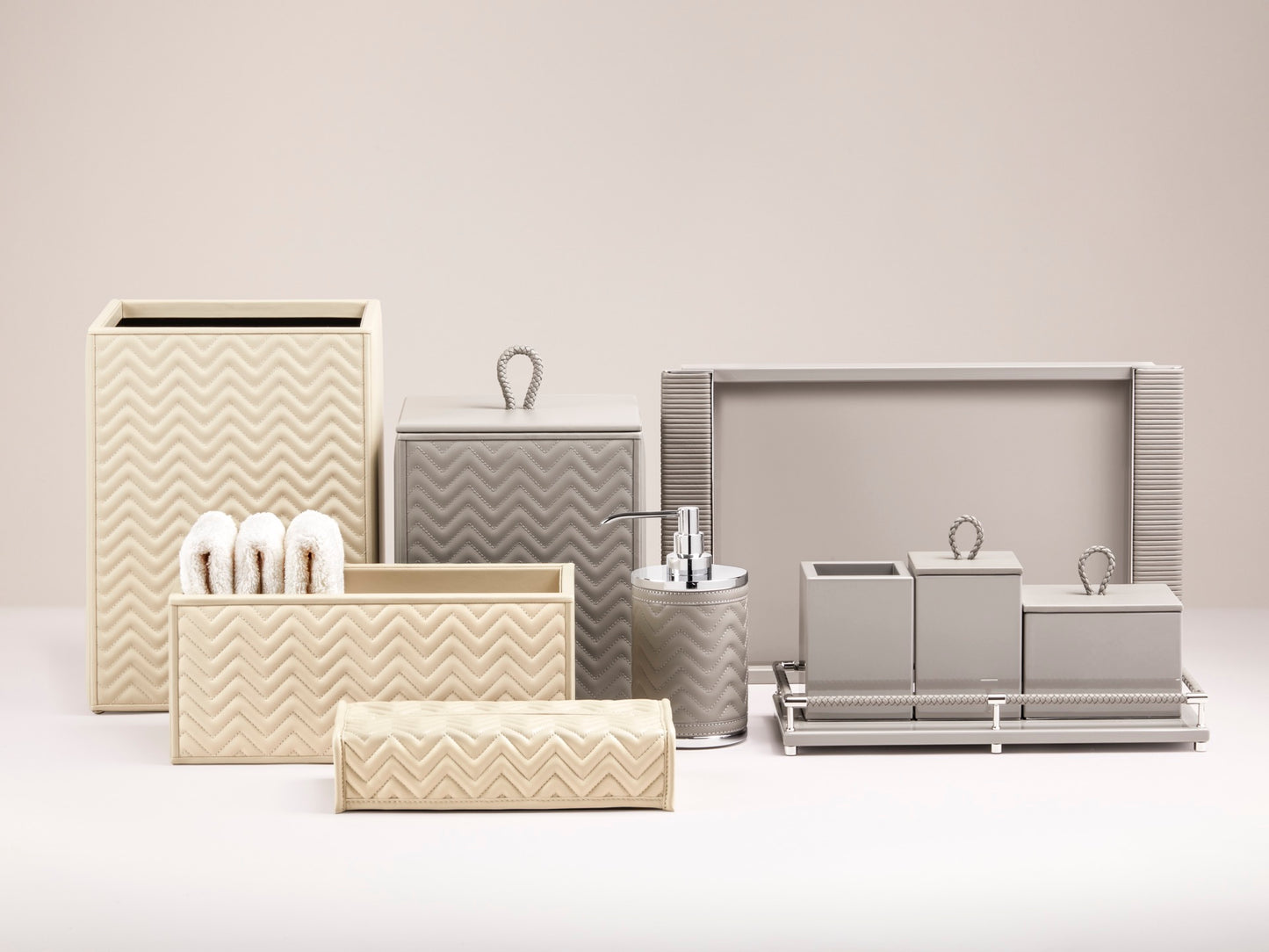 Circe Lacquered Wood Tray with Wraped Leather Handles