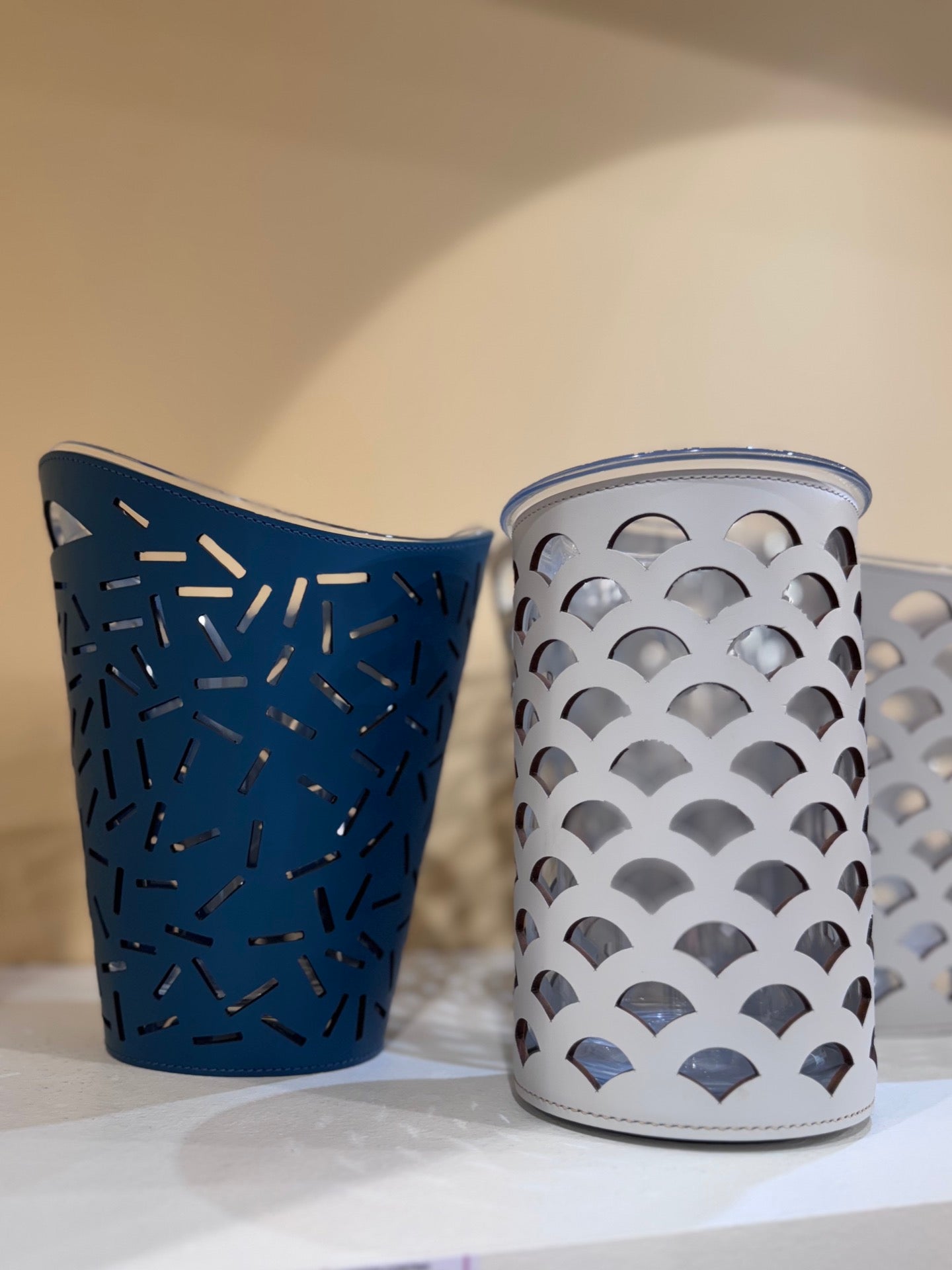 Cortina Regenerated Leather Champagne Bucket Small