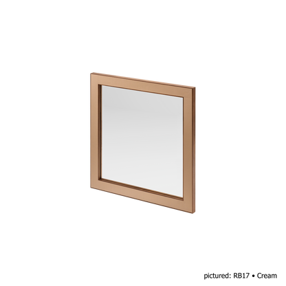 Rabitti 1969 | Toiles de Noyer Mirror N°1: Walnut wood frame with saddle leather inserts and golden tacks — square and rectangular | Furniture | 2Jour Concierge, your luxury lifestyle shop | luxury wall mirror, Rabitti 1969 Toiles de Noyer, walnut leather mirror, designer mirror, golden tacks mirror