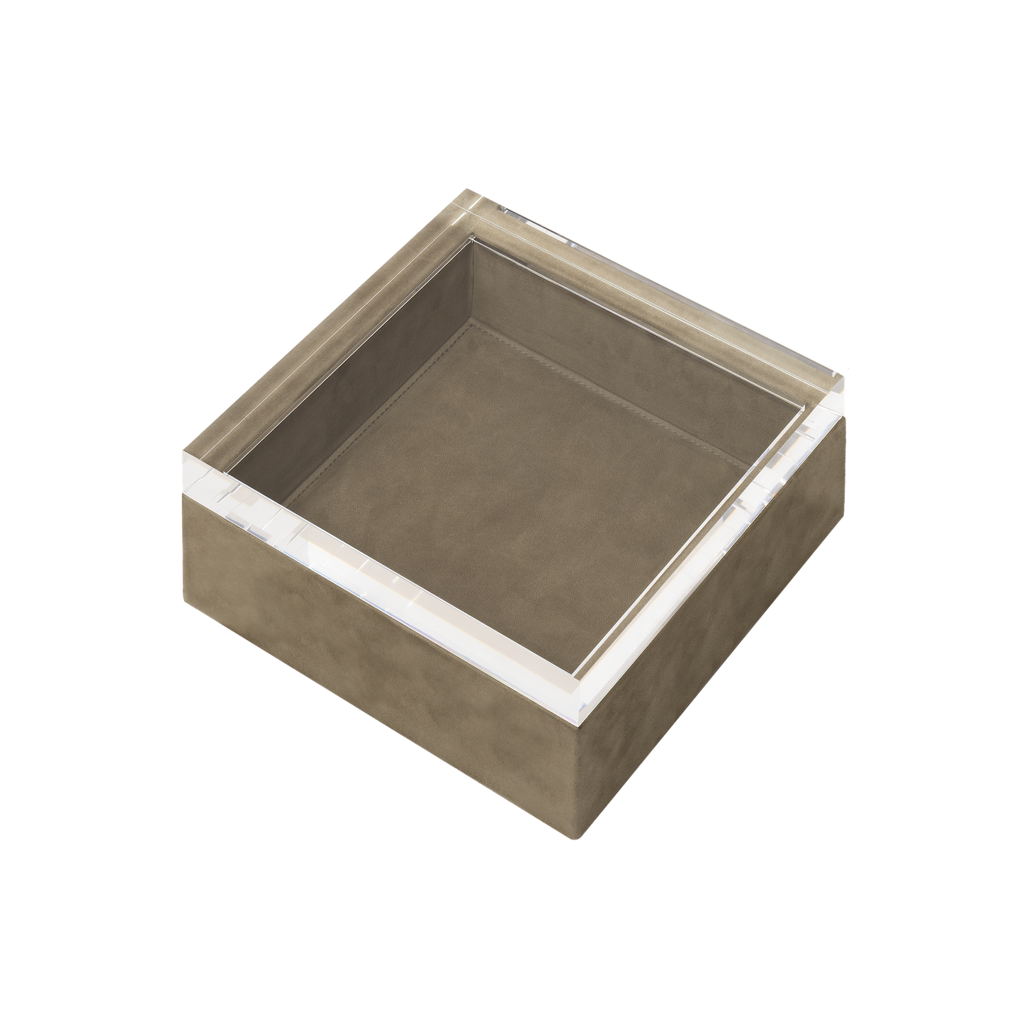 Riviere Febe | Box: Leather with acrylic lid, fine nabuk padded lining, available in multiple shapes and sizes for versatile storage and display | Decor / Trinket Boxes | 2Jour Concierge, your luxury lifestyle shop | luxury interiors, hospitality décor, elegant living, designer home accessories, boutique hotels, refined lifestyle, yacht décor, executive interiors