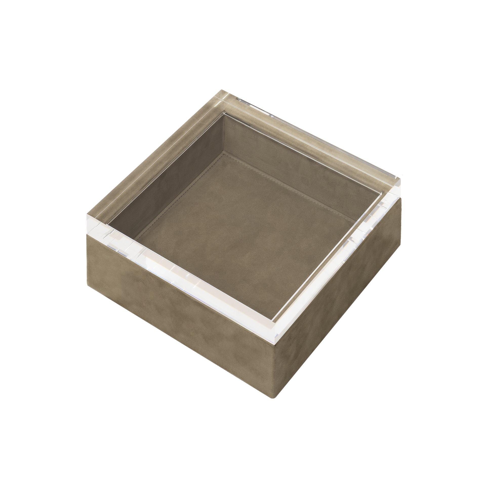 Riviere Febe | Box: Leather with acrylic lid, fine nabuk padded lining, available in multiple shapes and sizes for versatile storage and display | Decor / Trinket Boxes | 2Jour Concierge, your luxury lifestyle shop | luxury interiors, hospitality décor, elegant living, designer home accessories, boutique hotels, refined lifestyle, yacht décor, executive interiors
