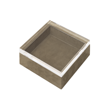 Riviere Febe | Box: Leather with acrylic lid, fine nabuk padded lining, available in multiple shapes and sizes for versatile storage and display | Decor / Trinket Boxes | 2Jour Concierge, your luxury lifestyle shop | luxury interiors, hospitality décor, elegant living, designer home accessories, boutique hotels, refined lifestyle, yacht décor, executive interiors