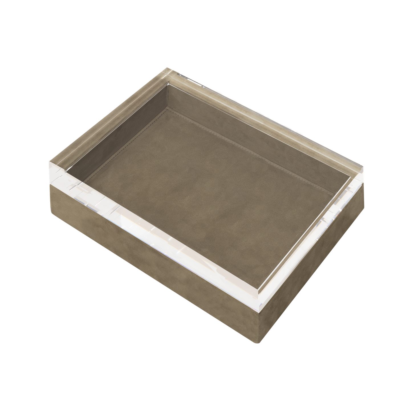 Febe Nabuk Leather Box with Acrylic Lid
