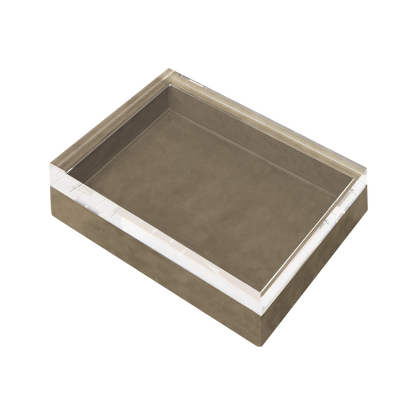 Febe Nabuk Leather Box with Acrylic Lid