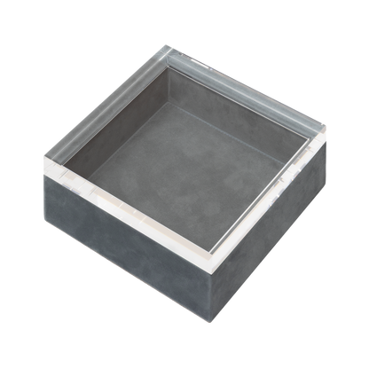 Riviere Febe | Box: Leather with acrylic lid, fine nabuk padded lining, available in multiple shapes and sizes for versatile storage and display | Decor / Trinket Boxes | 2Jour Concierge, your luxury lifestyle shop | luxury interiors, hospitality décor, elegant living, designer home accessories, boutique hotels, refined lifestyle, yacht décor, executive interiors