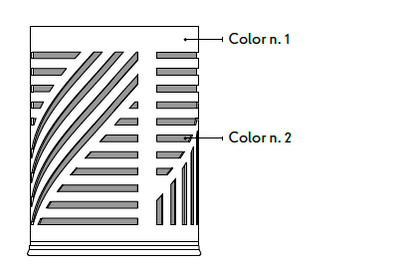 Bino Regenerated Leather Bin, Textured Bicolor with Metal