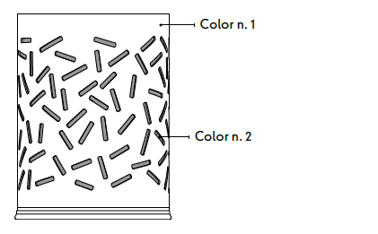 Bino Regenerated Leather Bin, Textured Bicolor with Metal