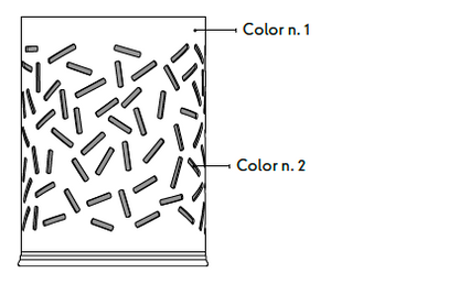 Bino Regenerated Leather Bin, Textured Bicolor with Metal