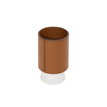 Rudi Zenit | Desk Set: Regenerated leather with contrasting base and smooth, matte finish, featuring a complete suite of accessories (desk blotter, pen holder, trays, and boxes) for organized and elegant workspaces | Office + Tech / Desk Sets & Organizers | 2Jour Concierge, your luxury lifestyle shop