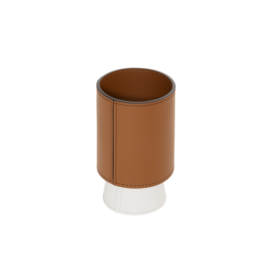 Rudi Zenit | Desk Set: Regenerated leather with contrasting base and smooth, matte finish, featuring a complete suite of accessories (desk blotter, pen holder, trays, and boxes) for organized and elegant workspaces | Office + Tech / Desk Sets & Organizers | 2Jour Concierge, your luxury lifestyle shop