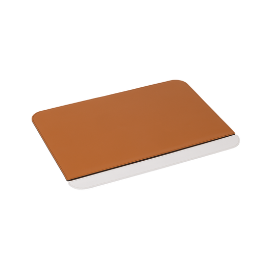 Rudi Zenit | Desk Set: Regenerated leather with contrasting base and smooth, matte finish, featuring a complete suite of accessories (desk blotter, pen holder, trays, and boxes) for organized and elegant workspaces | Office + Tech / Desk Sets & Organizers | 2Jour Concierge, your luxury lifestyle shop