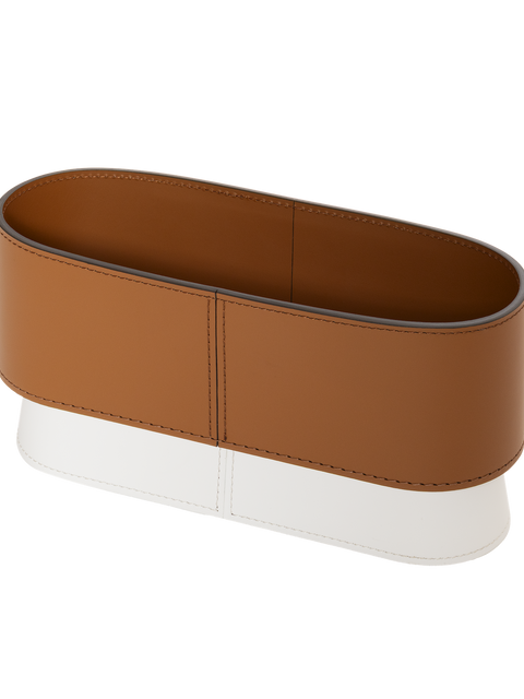 Rudi Zenit | Desk Set: Regenerated leather with contrasting base and smooth, matte finish, featuring a complete suite of accessories (desk blotter, pen holder, trays, and boxes) for organized and elegant workspaces | Office + Tech / Desk Sets & Organizers | 2Jour Concierge, your luxury lifestyle shop